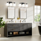 PARTPHONER 3-Light Matte Black Bathroom Light Fixtures, Modern Vanity Light - Image 7