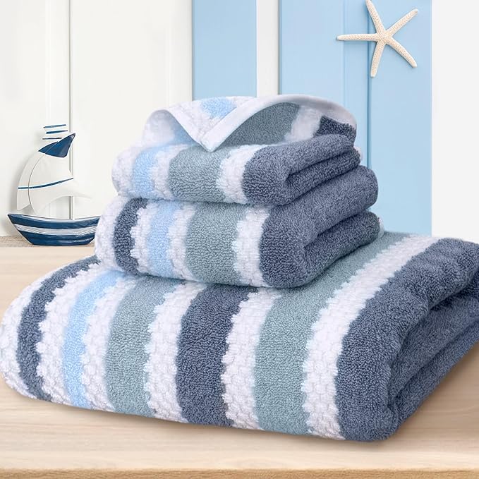 Waffle Towels for Bathroom-Quick Dry | Thick | Lightweight | 540GSM, Large Bath by VOOVAMOVAS