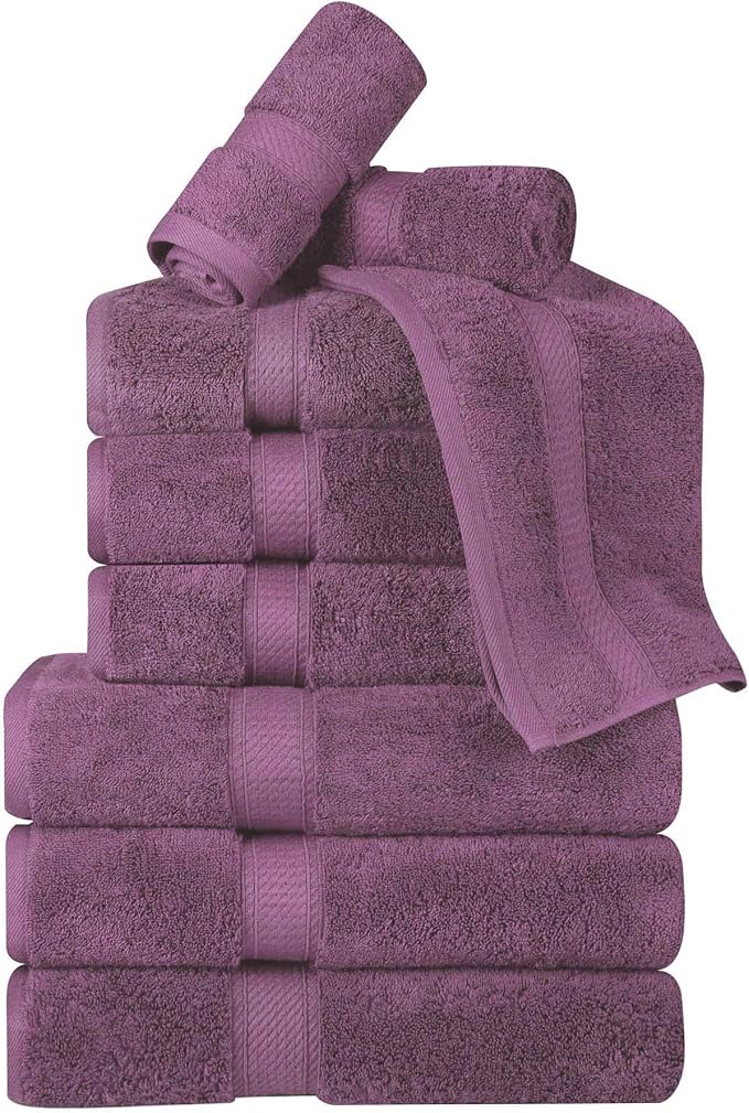 Superior Egyptian Cotton Pile 9 Piece Towel Set, Includes 3 Bath, 3 Hand - Image 2