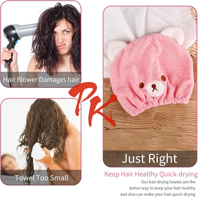Lamoutor 3Pcs Hair Drying Towel - Image 8