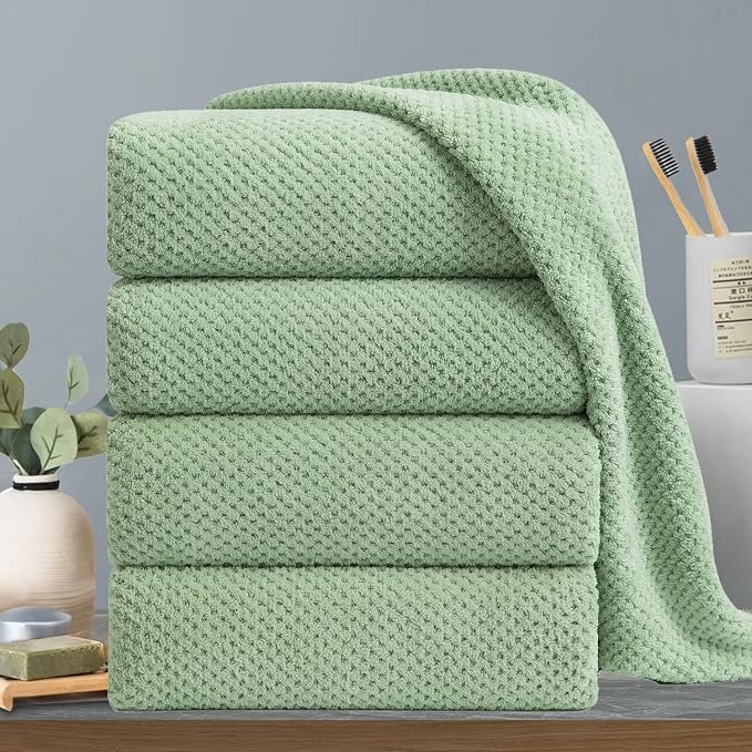 Extra Large Bath Towels Set 35x70 Inches by Hailea