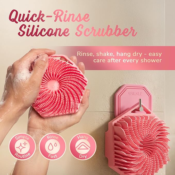 SILKLE Silicone Body Scrubber – Gentle Exfoliating Shower Scrubber - Image 6