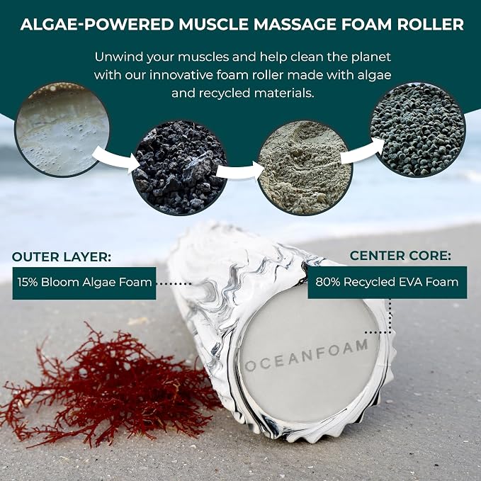 Oceanfoam Ripple Travel Foam Roller Firm Mini Foam Roller - Image 7