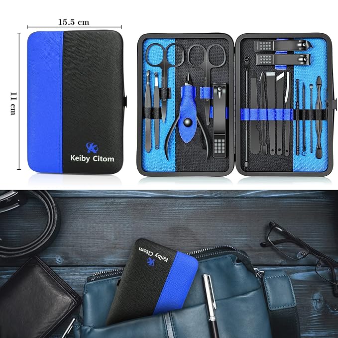 Professional Stainless Steel Nail Clipper Travel & Grooming Kit Nail Tools - Image 2