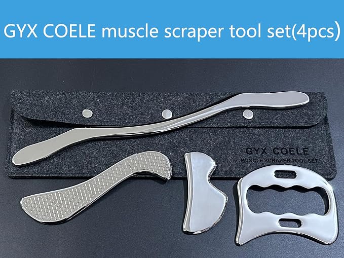 Muscle Scraper IASTM Tool Set gua sha Stainless Steel fascial Release Tool deep - Image 7