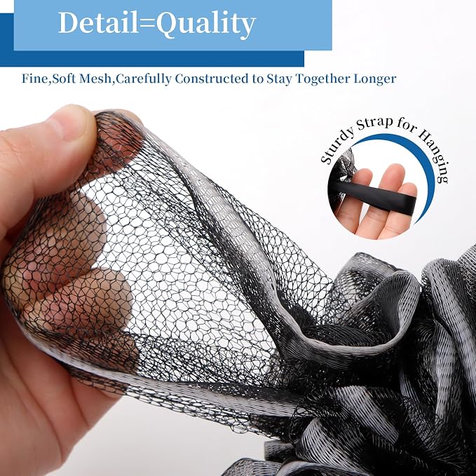 FARMOGA Bath Loofah Sponge Back Scrubber Shower Sponge Soft Mesh Exfoliator - Image 4