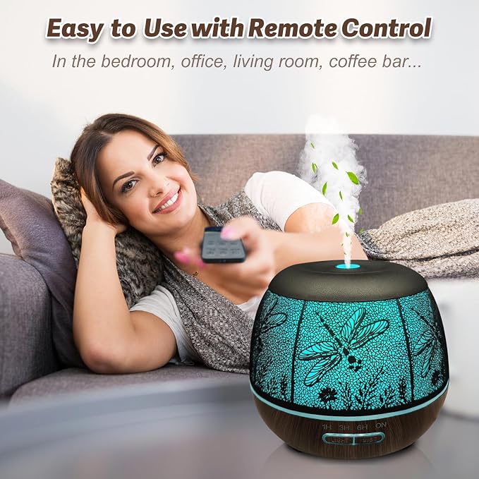 Roonbo Diffusers for Essential Oils Large Room 400ml, Essential Oil Diffuser - Image 7