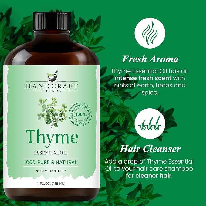 Handcraft Blends Thyme Essential Oil – Huge 4 Fl Oz – 100% Pure and Natural – - Image 4