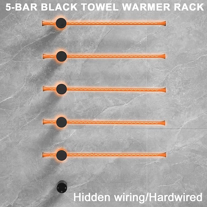 Towel Warmer Rack, Heated Towel Bar - Image 4