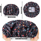 Shower Caps for Women, Double Layers Shower Cap Reusable Waterproof, Bathing - Image 4