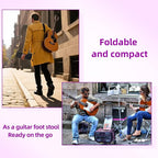 Pedicure Foot Rest, 6 Heights Adjustable Foot Stool, Metal Foldable Non-Slip - Image 7