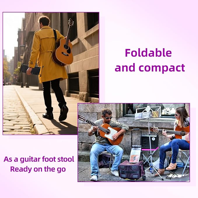 Pedicure Foot Rest, 6 Heights Adjustable Foot Stool, Metal Foldable Non-Slip - Image 7