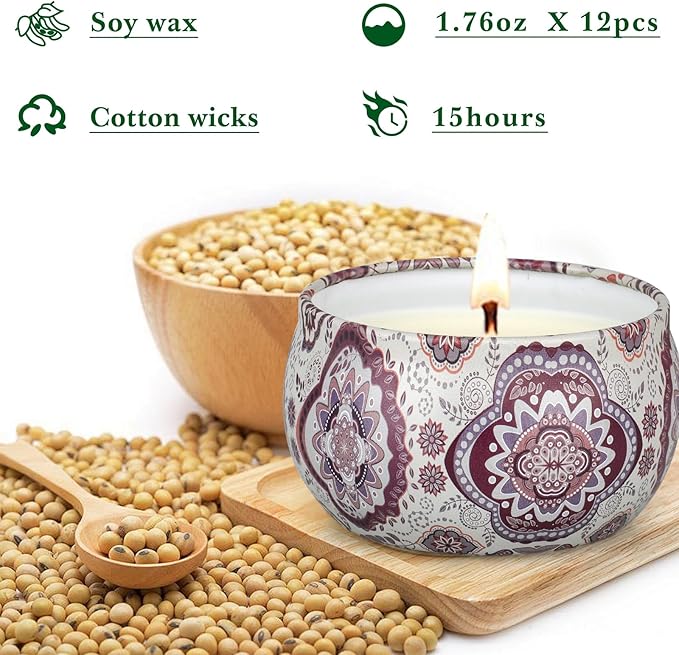 Scented Candles Gift Set, 12 Pack Candles - Image 7