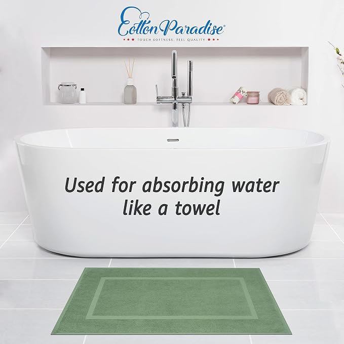 Cotton Paradise 100% Cotton Bath Mats - Image 2