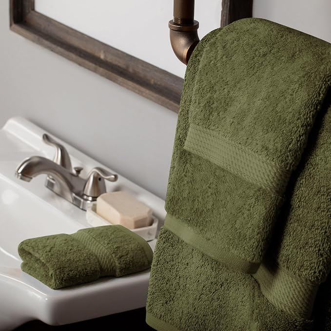 SUPERIOR Egyptian Cotton Pile 3 Piece Towel Set, Includes 1 Bath, 1 Hand - Image 6