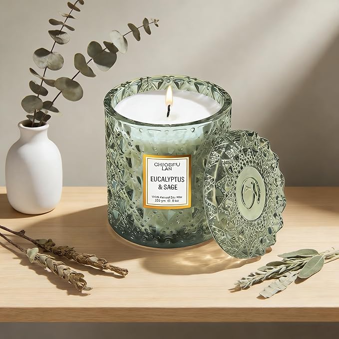 Chloefu LAN Eucalyptus & Sage Scented Candles Luxury Candle - Image 3