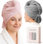 ROLSHOL 2 Pack Microfiber Hair Towel Wrap by ROLSHOL