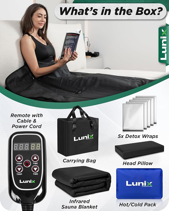 Lunix LX17 Infrared Sauna Blanket, Portable Sauna Bag - Image 7