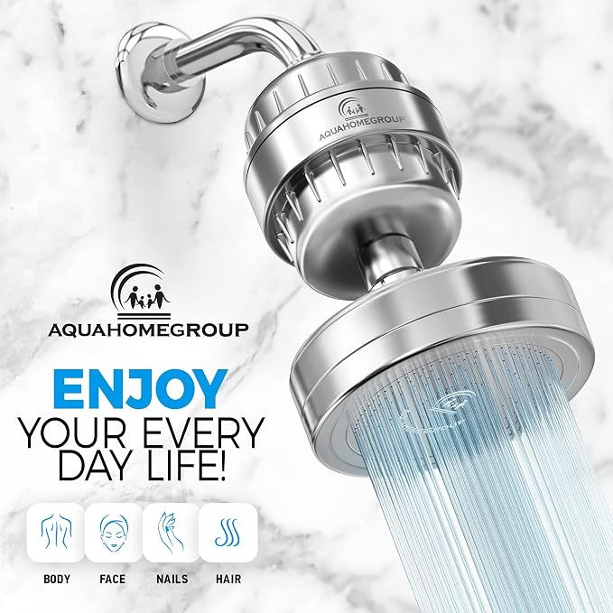 AquaHomeGroup - Filtered Shower Head Chrome & 2 x cartridges - Image 4