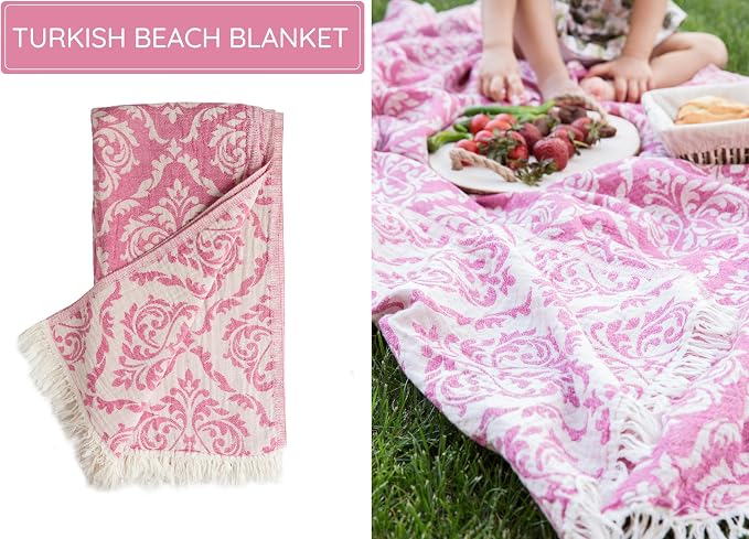 Turkish Beach Towel – 100% Cotton, Quick Dry, Lightweight, Soft Oversized Beach - Image 9