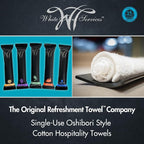 White Towel Services 8" x 8" inch Moist Cotton Towel Individually Wrapped - Image 2