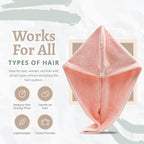 Microfiber Hair Towel Wrap, Hair Turban Towel Super Absorbent Twist Turban Dry - Image 3