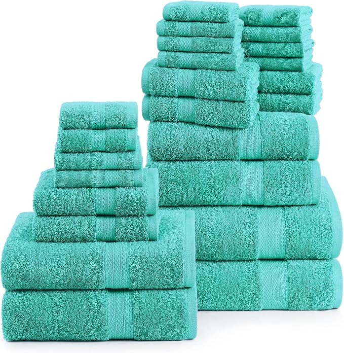 LANE LINEN 24 PCs 100% Cotton Bath Towels Set - Image 2