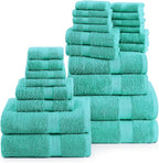 LANE LINEN 24 PCs 100% Cotton Bath Towels Set - Image 2