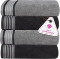 CASA COPENHAGEN He & She 4Pcs 100% Egyptian Cotton Large Designer Towels Gift by CASACOPENHAGEN