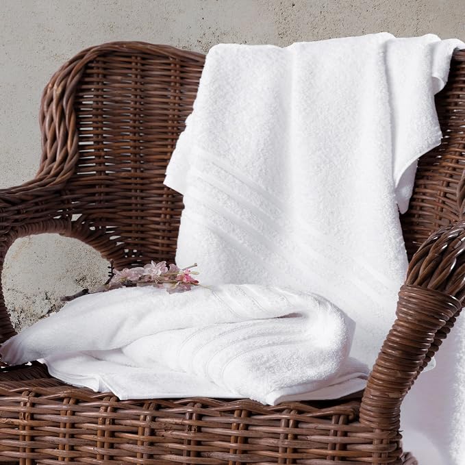 Hammam Linen Jumbo Large Bath Sheets Towels 2-Pack 35 x 70 Inches Soft and - Image 4