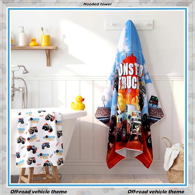 Peryiter 2 Pcs Truck Beach Towel Quick Dry Towels Swimming Bath Shower Pool - Image 7