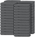 Wealuxe Dark Gray Washcloths 48 Pack by WhiteClassic