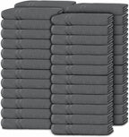 Wealuxe Dark Gray Washcloths 48 Pack by WhiteClassic