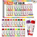 AZEN 24 Pack Lip Balm Bulk, Moisturizing Lip Balms by AZEN