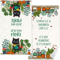 Accnicc 2 Pack Black Cat Bathroom Hand Towels Decorative Potted Plants Dish by Accnicc