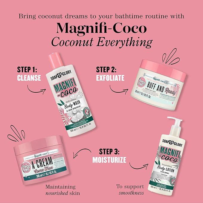 Soap & Glory Magnificoco Buff and Ready Coconut Body Scrub - Image 7