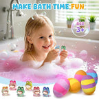 Qivatex Bath Bombs with Toys Inside, Easter Basket Stuffers, Natural & Organic - Image 3