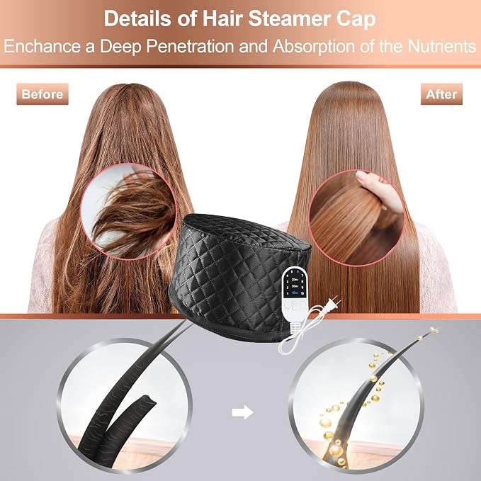Heat Cap for Deep Conditioning, Ingeware Thermal Cap for Hair Steamer Cap for - Image 2