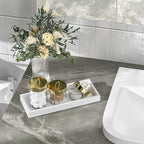 Bathroom Vanity Tray for Counter Bamboo Bathroom Decorative Tray, Dresser Top - Image 2
