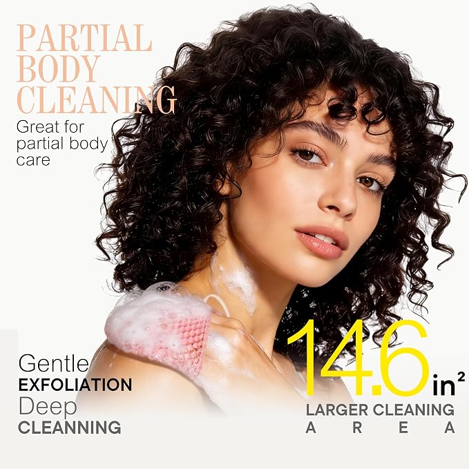 Facial Sponge - Deep Exfoliating Face Mitt, Honeycomb Face Exfoliator - Image 4