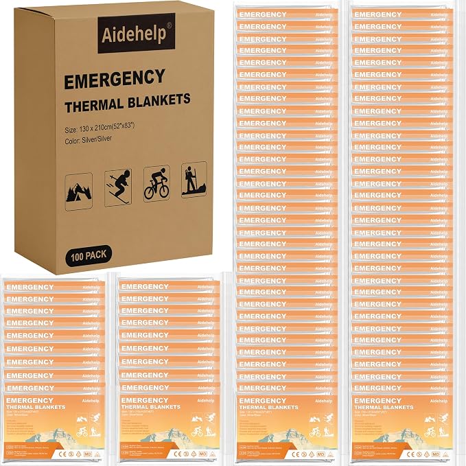 100 Pack Emergency Blankets - Image 2