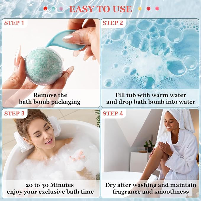 Bath Bombs for Women Gift Set, Handmade Bubble Bath & Fizzy, for Bubble Bath Spa - Image 5