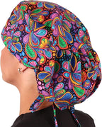Sparkling EARTH Big Hair Ponytail Classic Surgical Style Scrub Working Cap - Image 4