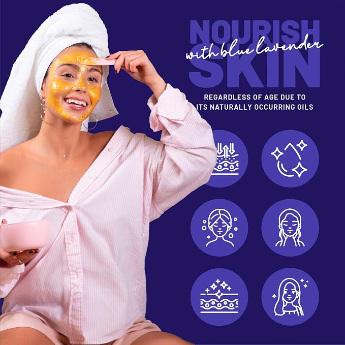 BRÜUN Jelly Mask Jar Blue Lavender Peel-Off Face Care Rubber Mask | 23 fl oz - Image 3