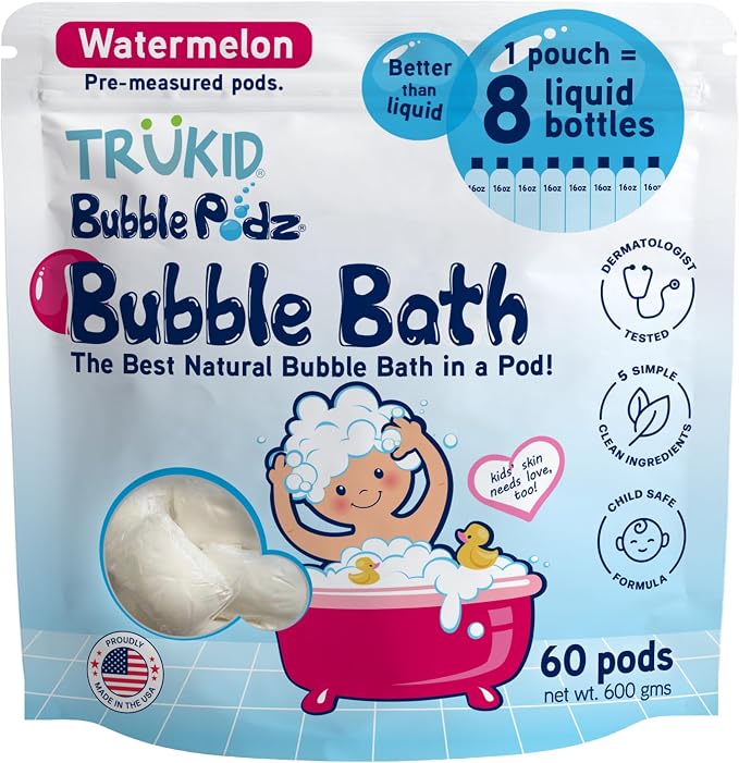 TruKid Bubble Podz Bubble Bath for Kids, & Babies, Tear Free Gentle & by TruKid