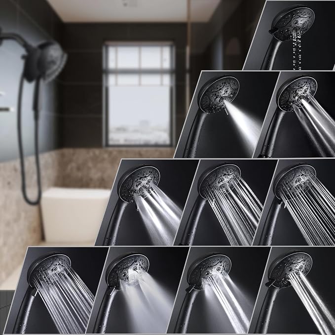 Shower Head with Handheld High Pressure: 2-IN-1 Shower Head with 7.2" Rainfall - Image 2