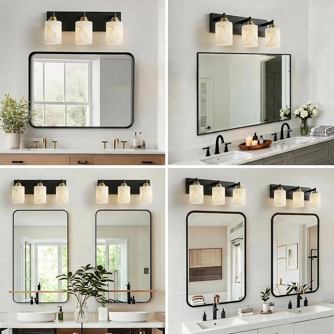 3-Light Bathroom Light Fixture, - Image 8