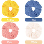4 Pieces Large Towel Microfiber Drying Soft Scrunchies Thick Scrunchies Fuzzy - Image 3