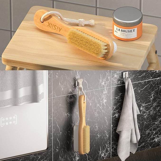 Natural Soft Bristle Foot Brush and Pumice Stone Combo - Image 5