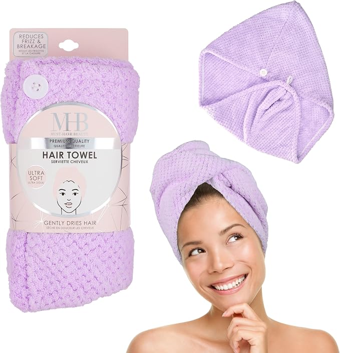 EXPRESSIONS Microfiber Hair Towel in Lavender by Expressions